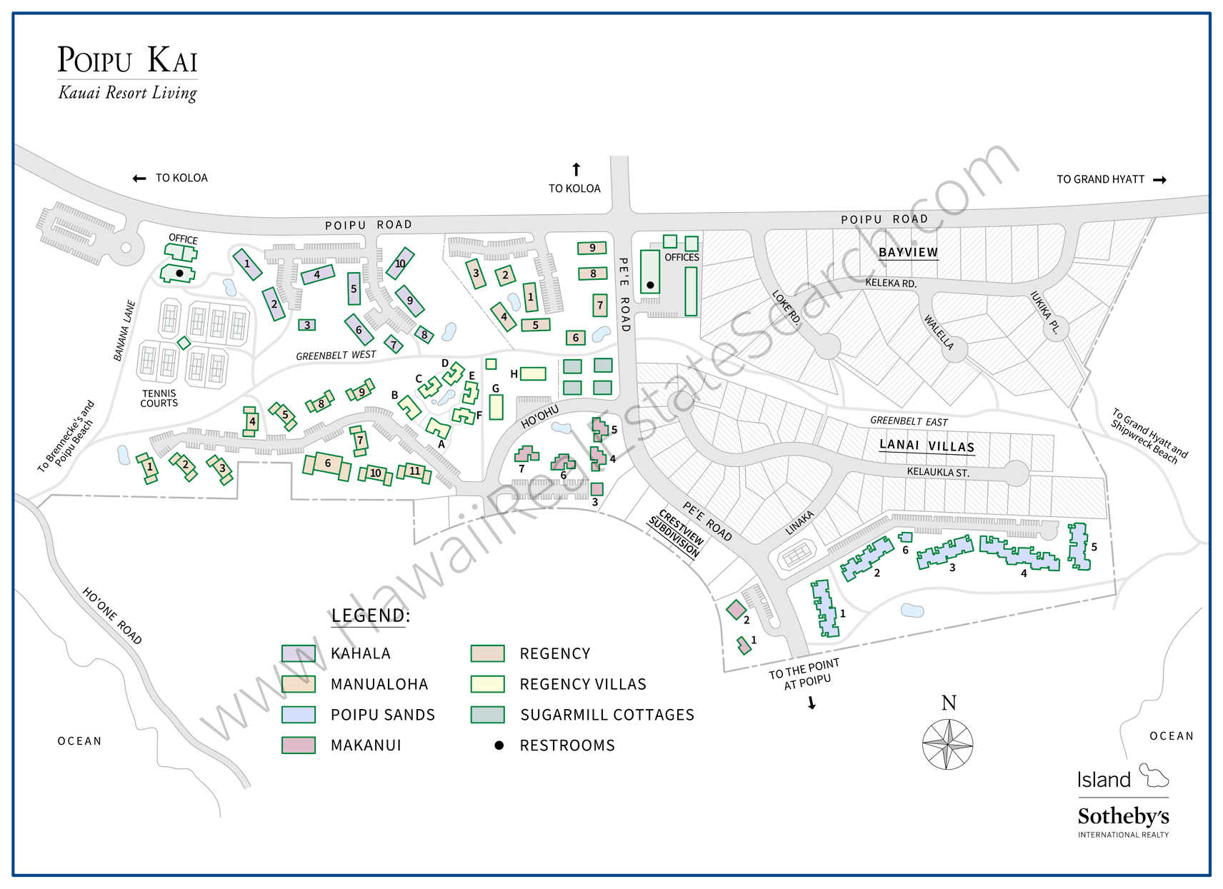 Poipu Kai Resort Map Updated
